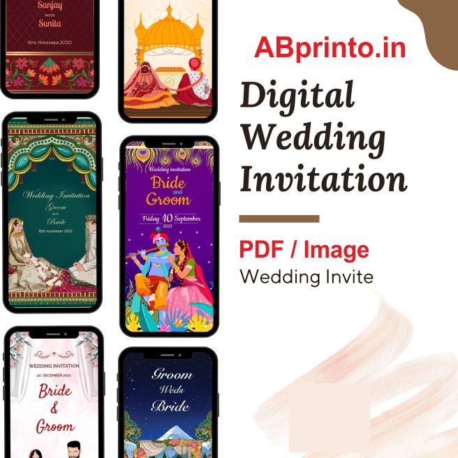 Digital Wedding Invitation Card