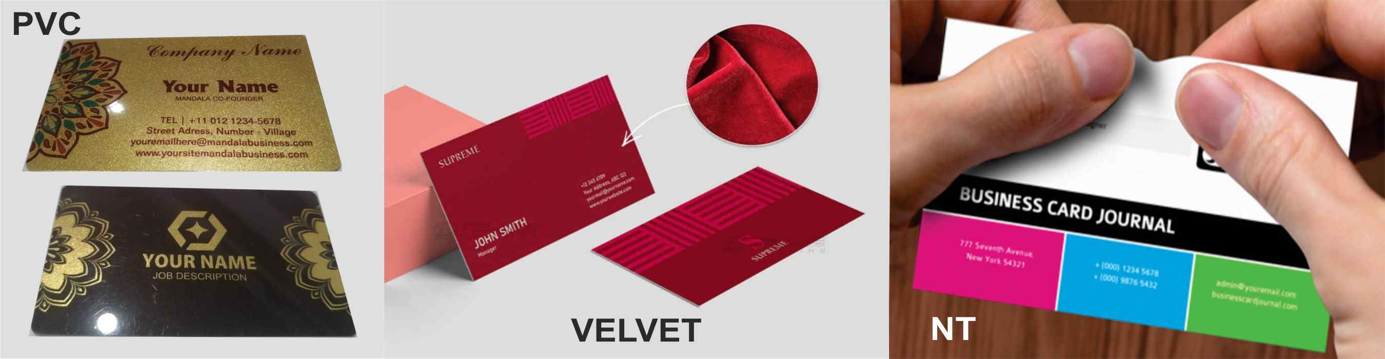 Premium velvet pvc nt Visiting Card Printing in Jodhpur